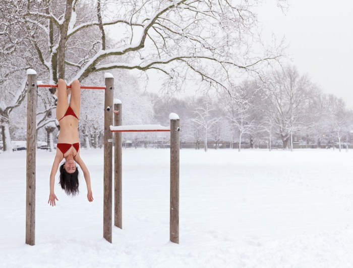 Beautiful naked gymnasts