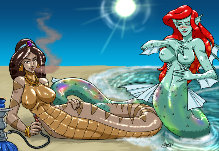 Girl in a costume of mermaid Ero
