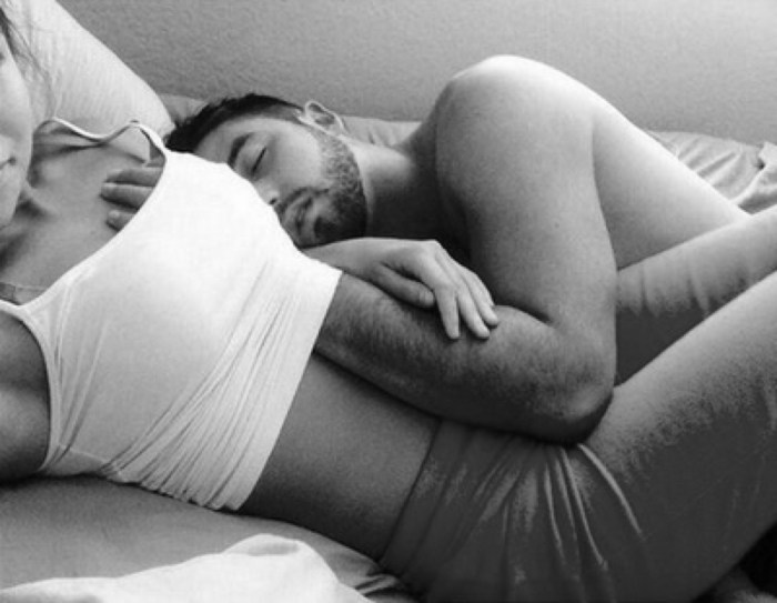 Blonde in red lingerie