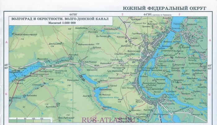 River Lena and Yenisei on the map of Russia