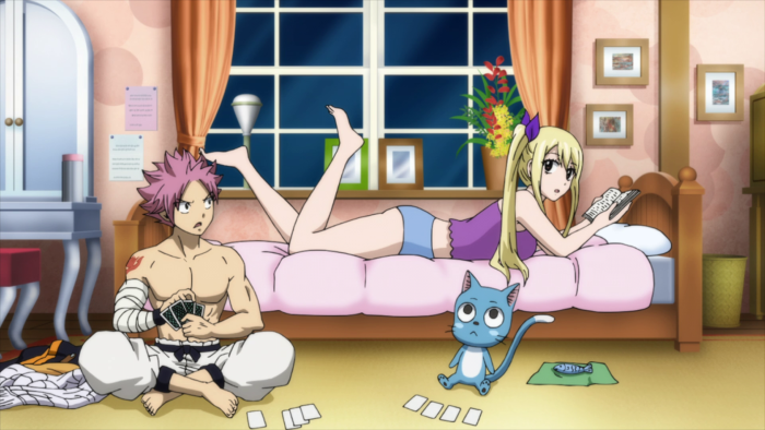 Natsu Lucy and Happy