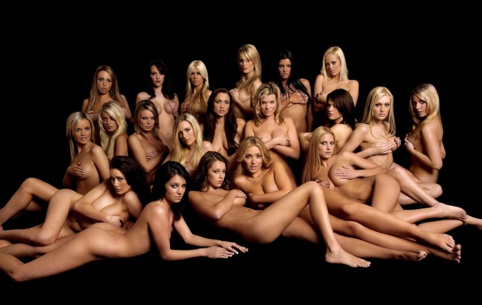 Naked women on the holiday celebrate