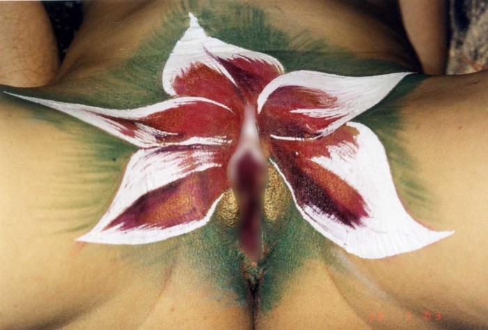 Painted vagina