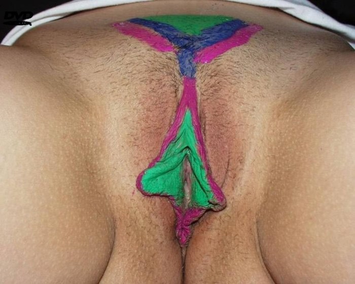 Painted vagina