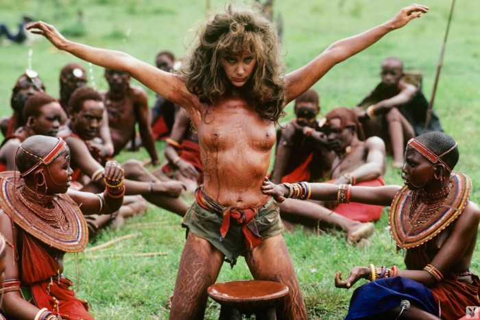 Girl naked in the jungle