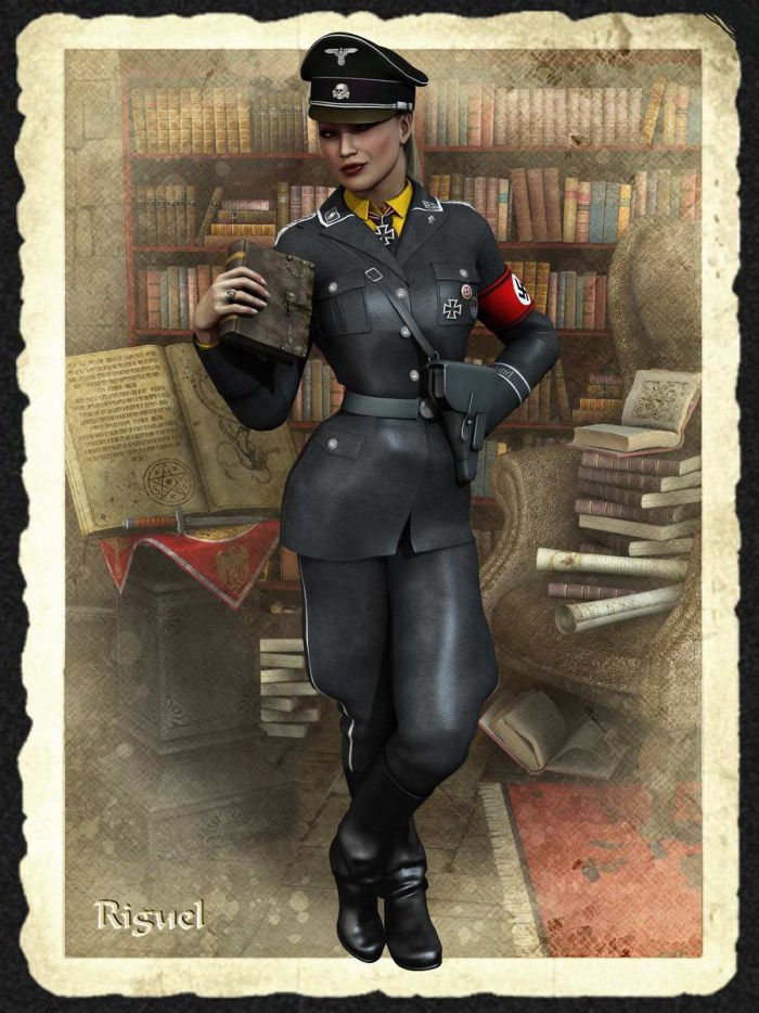 Woman in German uniform art
