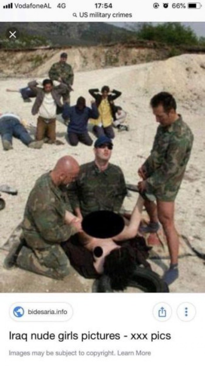 Naked American military in Iraq