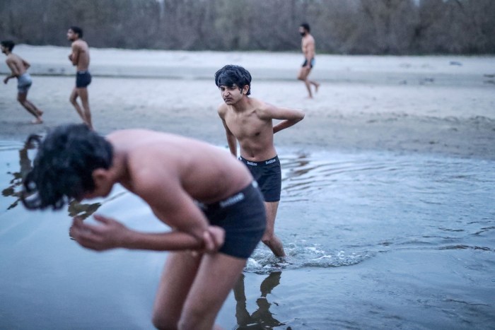 Refuge Crisis in Germany Boy on the Beach