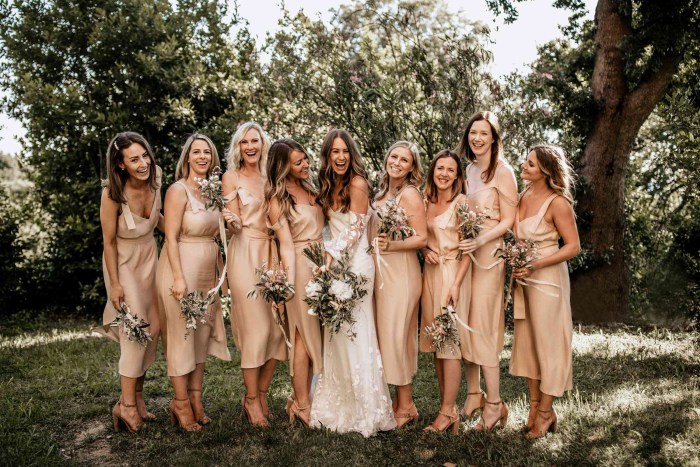 Funny girlfriends of the bride