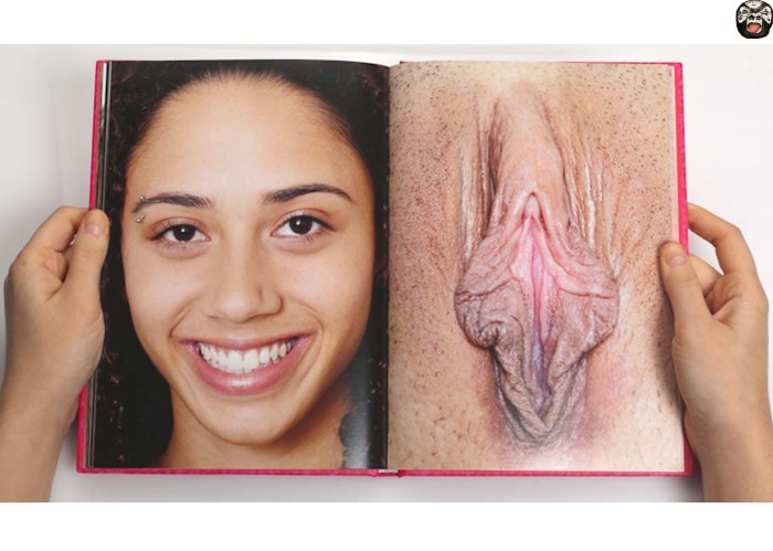 Long labia view from behind