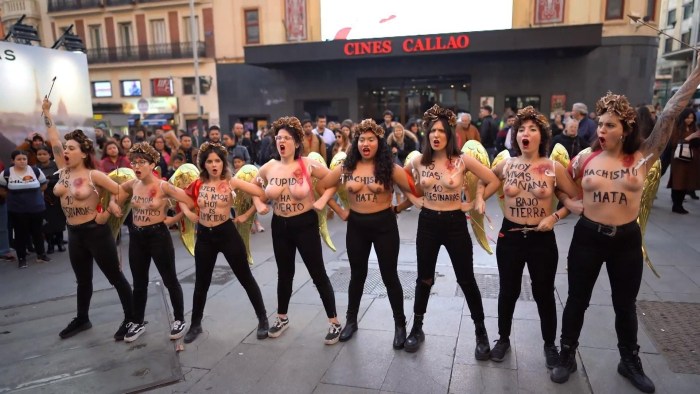 Naked in public premises