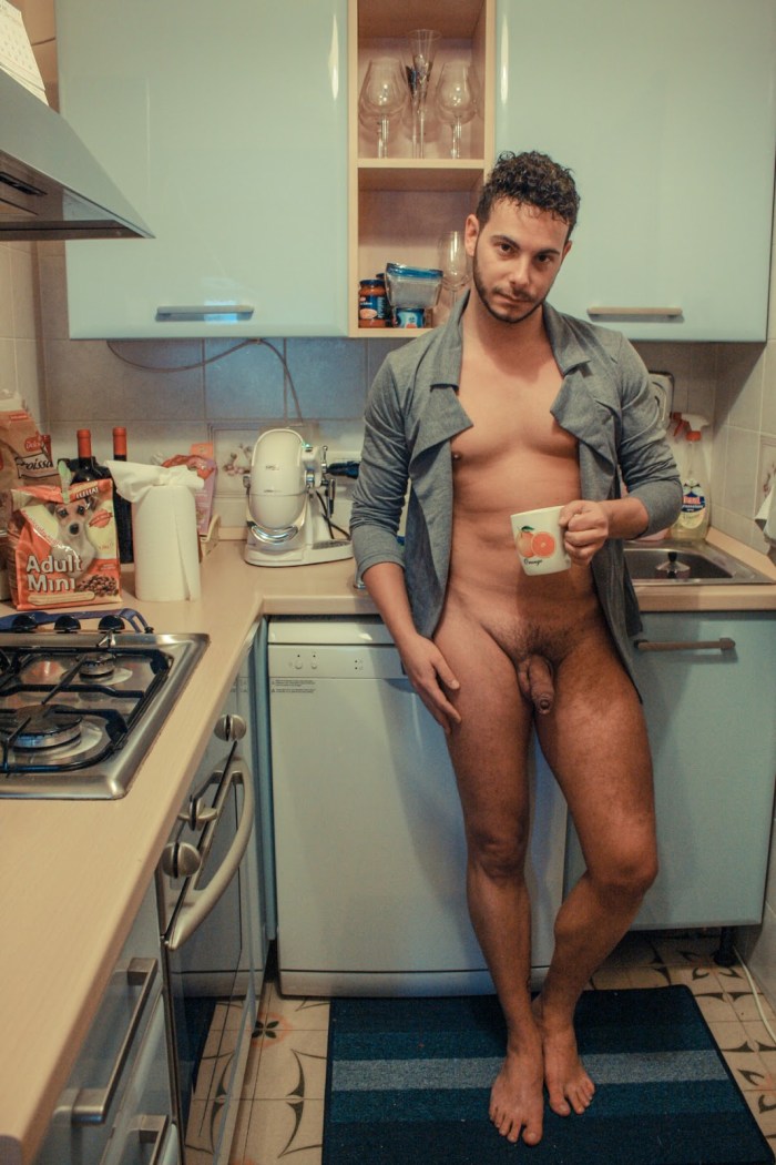 Naked men with small members