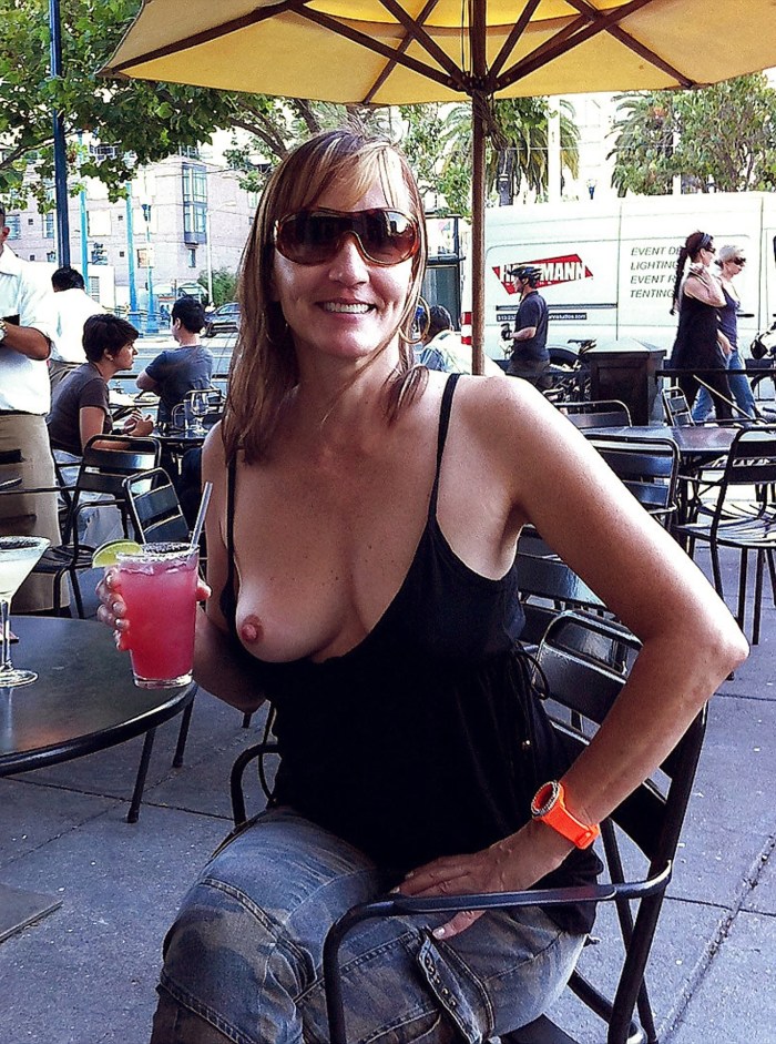 Breasts fell in public