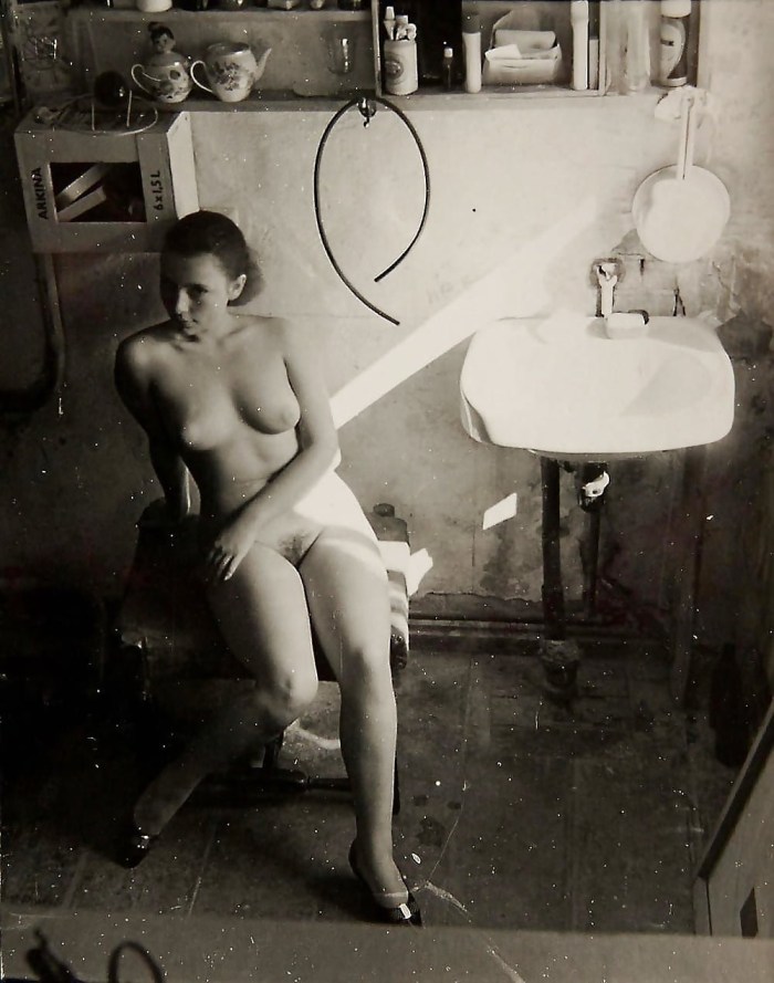 Naked in Soviet apartment