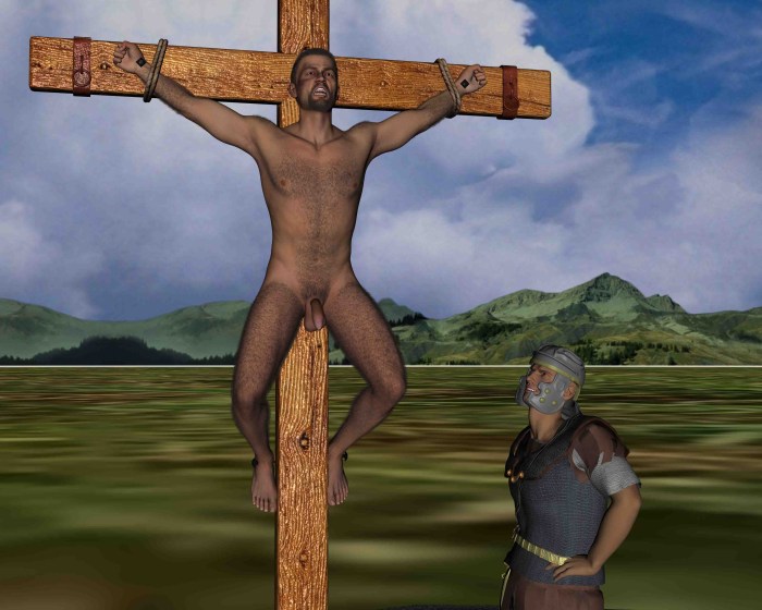Beaching BDSM Crucifixion Picture