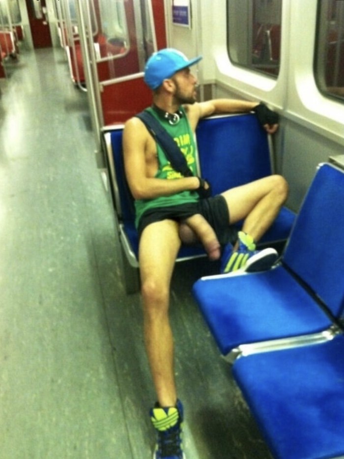 Penis sticks out of panties