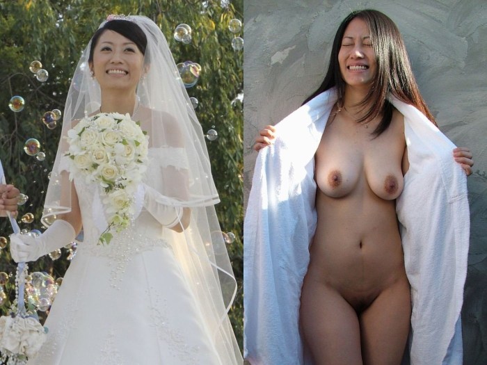 Naked brides after the wedding private