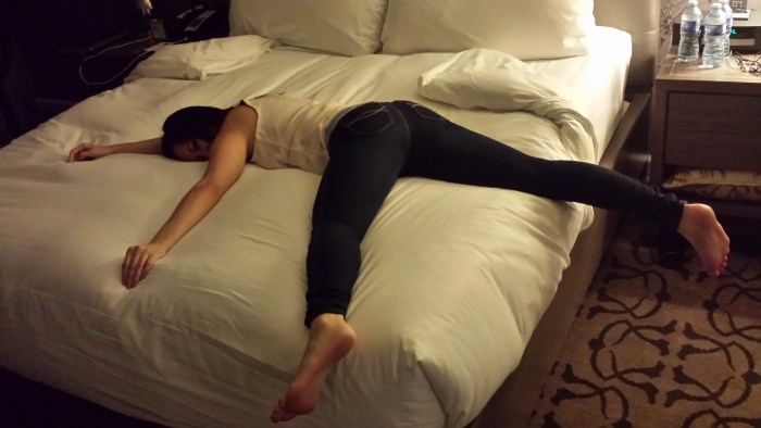 Girl sword on the bed