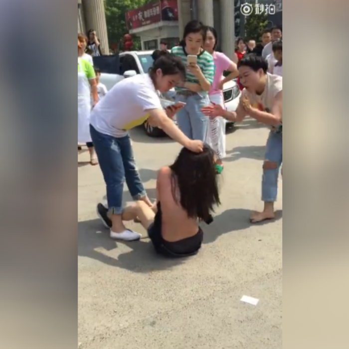 Naked man dressed woman