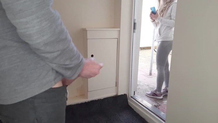 The girl lowered the panties