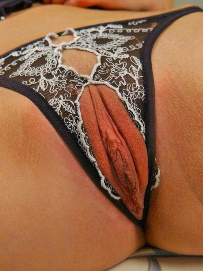 Girls in panties with a slot