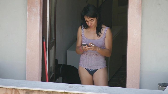 Naked women in a dacha in swimsuits