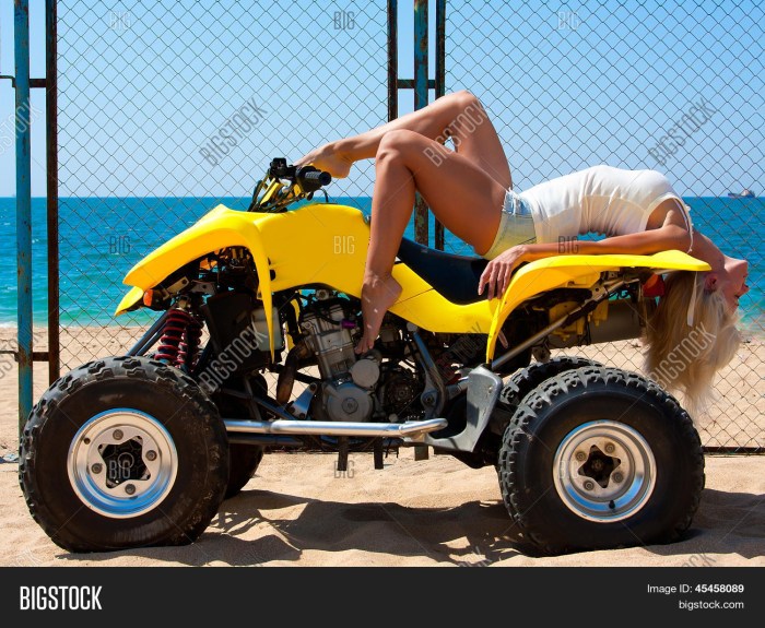 Horny Pornstar Masturbates Outdoors on His Quad Bike