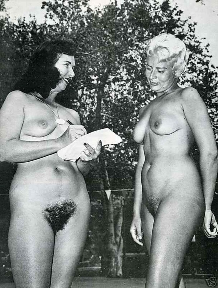 Beautiful naked nudists retro