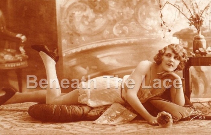 Retro underwear undress