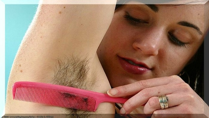 Long hair in armpits