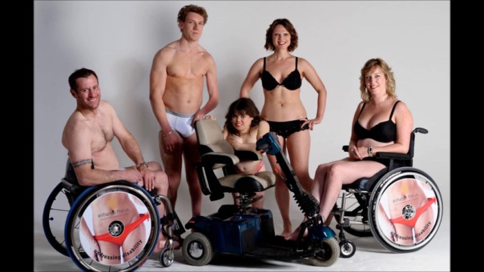 Naked people with disabilities