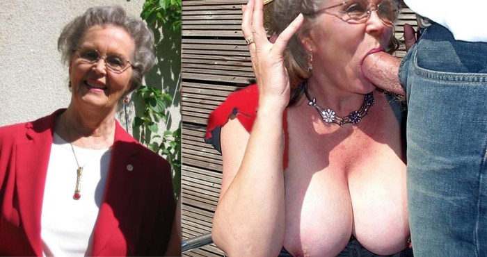 BBW Granny huge neckline