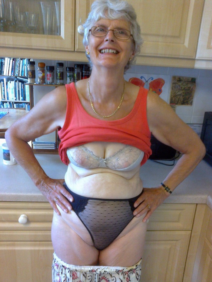 Old grandmothers in underwear
