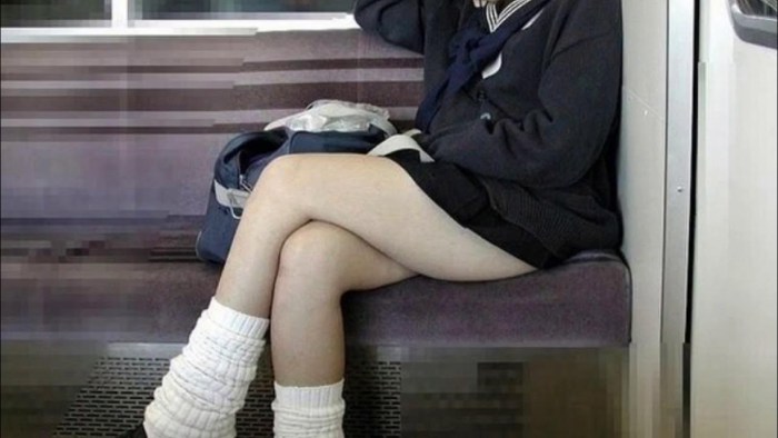 Japanese girls in transport