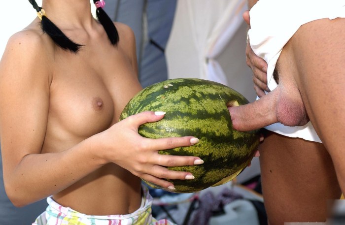 Vagina with fruit watermelon