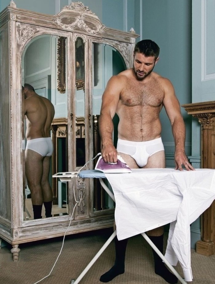 Men's huge members in shorts