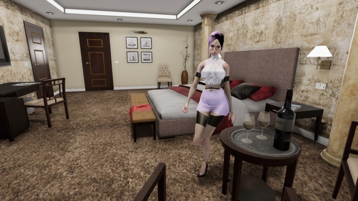 Simulator of a virtual girl