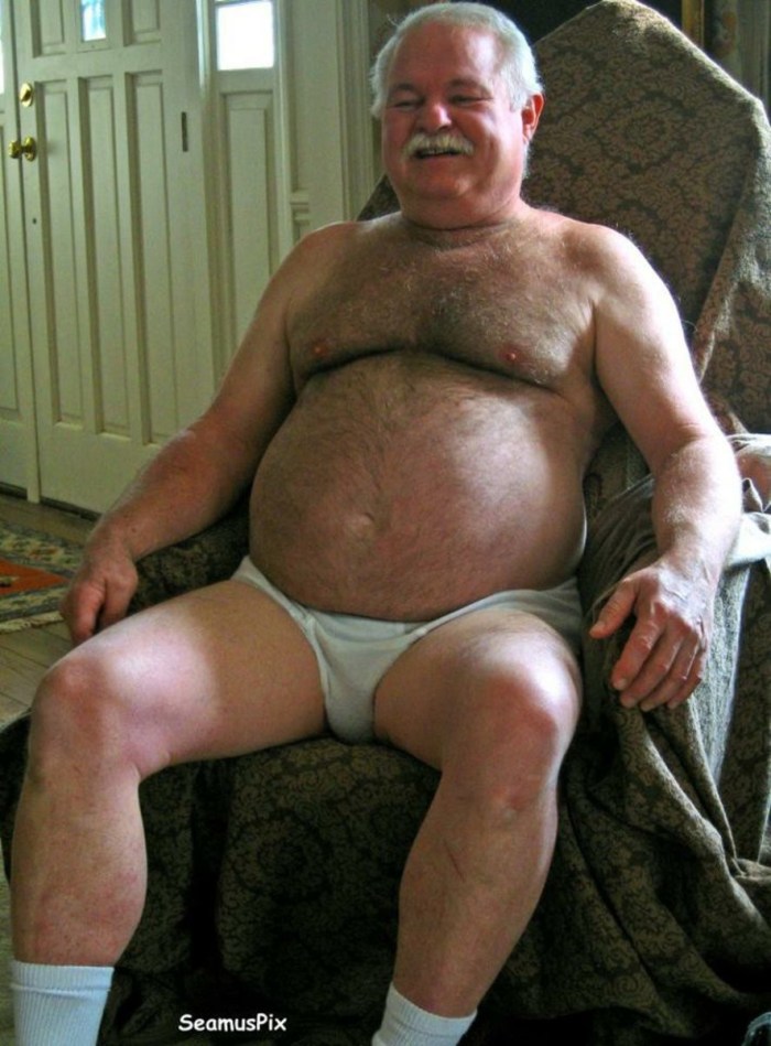 Hanging dicks of pot -bellied men