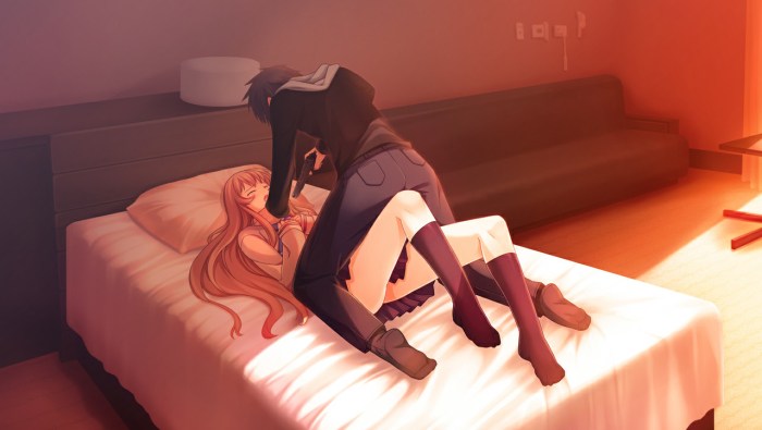 I pressed anime to the bed