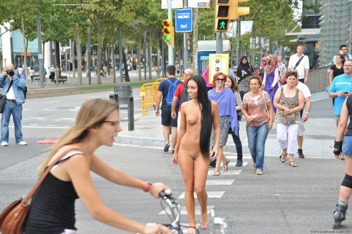 Naked black women on the street