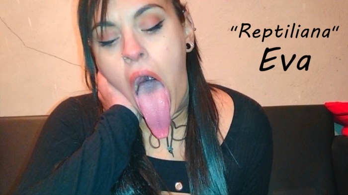 Singing girl with a long tongue