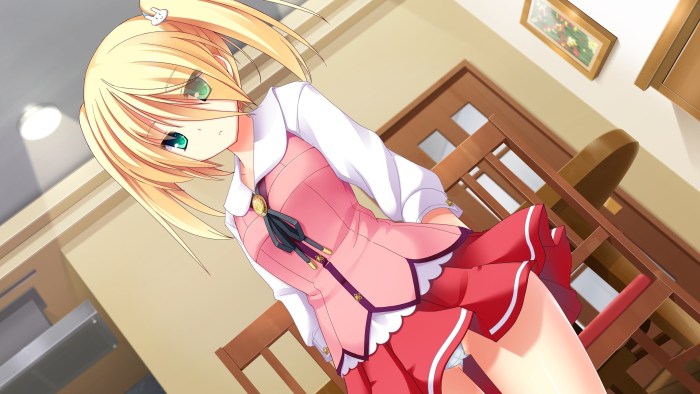 Anime blonde panties