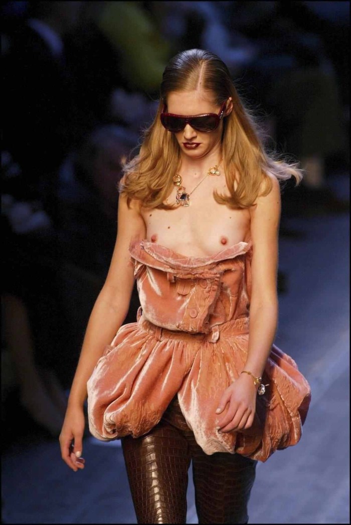 Erotic show on the catwalk