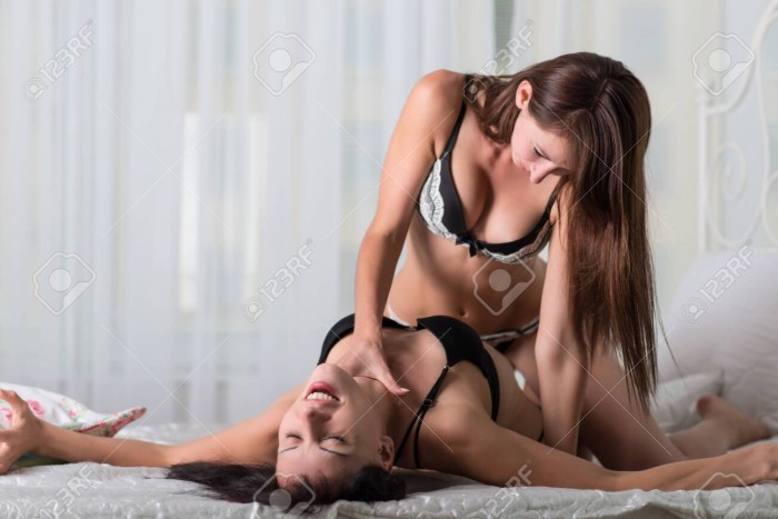 Girls in transparent linen