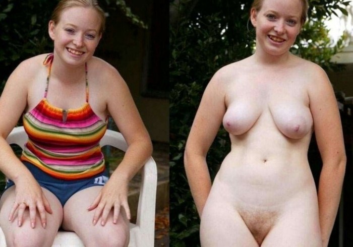 Chubby Japanese Dressed undressed