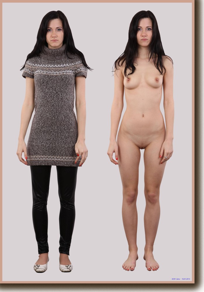 Dressed and striped women casting