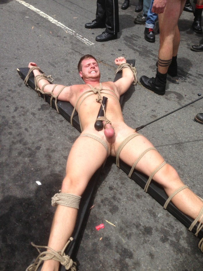 Public humiliation of BDSM on the street
