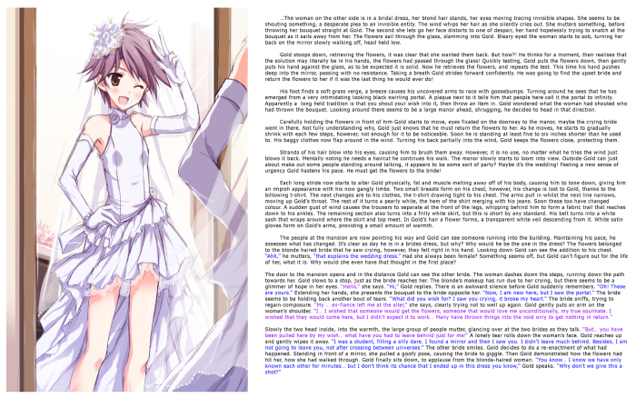 The bride on the knees