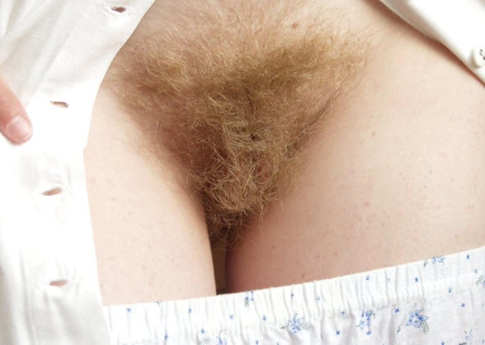 Bright hair on the pubis