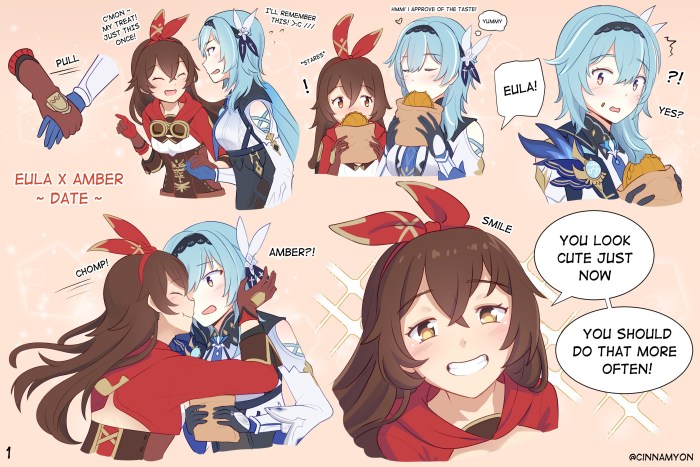 Genshin Impact Eula and Amber